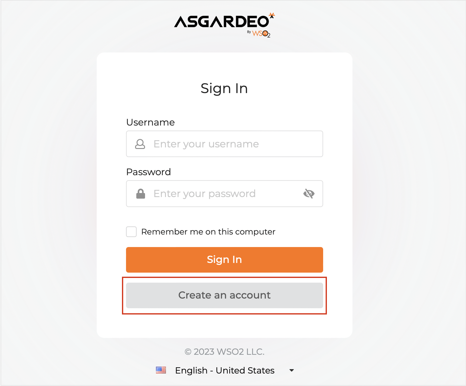 Create an account