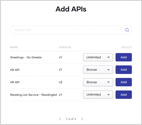 Add APIs