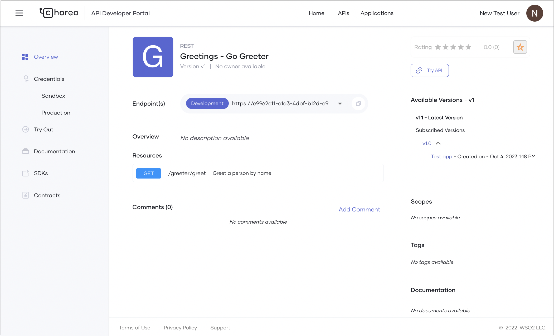 API overview