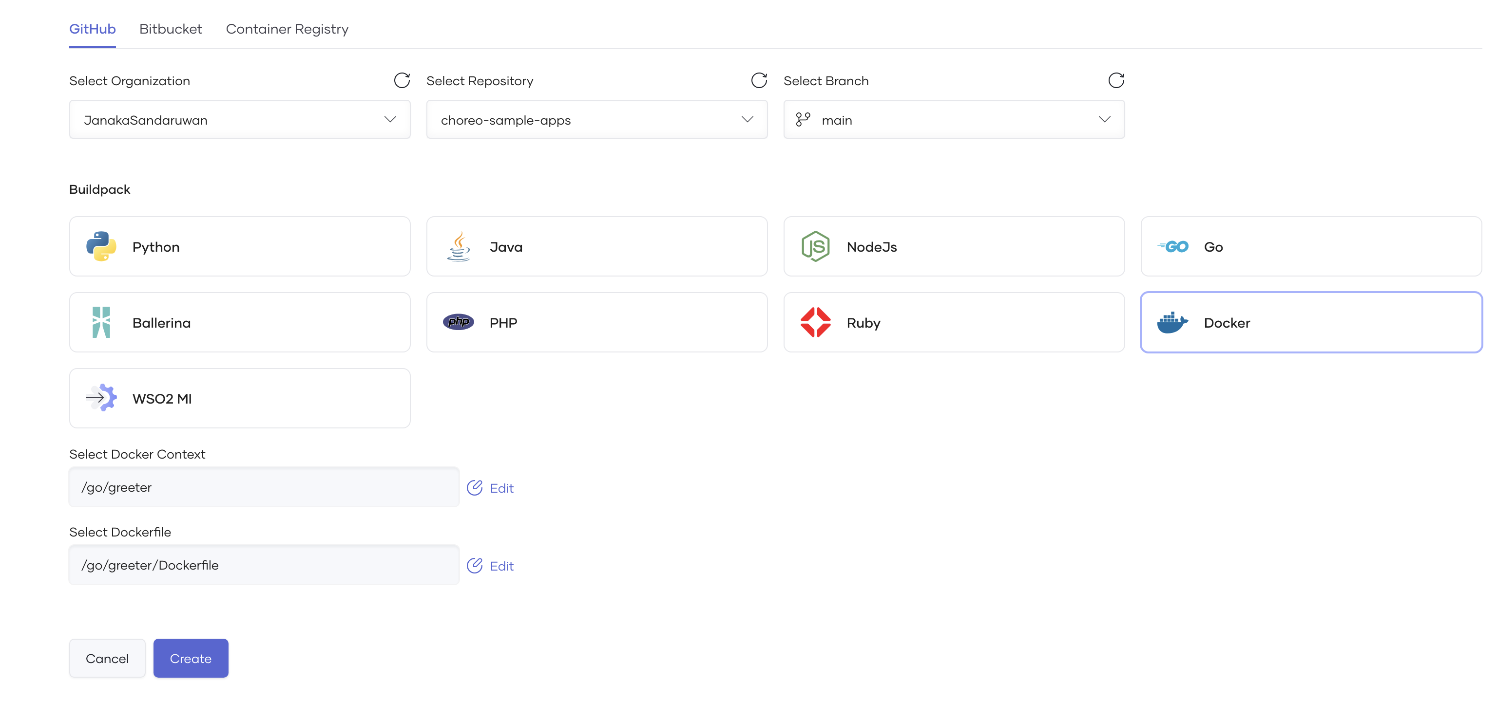 Connected Dockerfile Repository