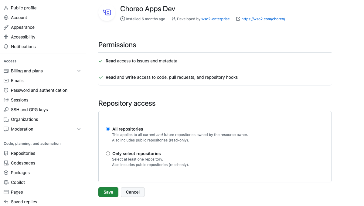 Grant Repository Access