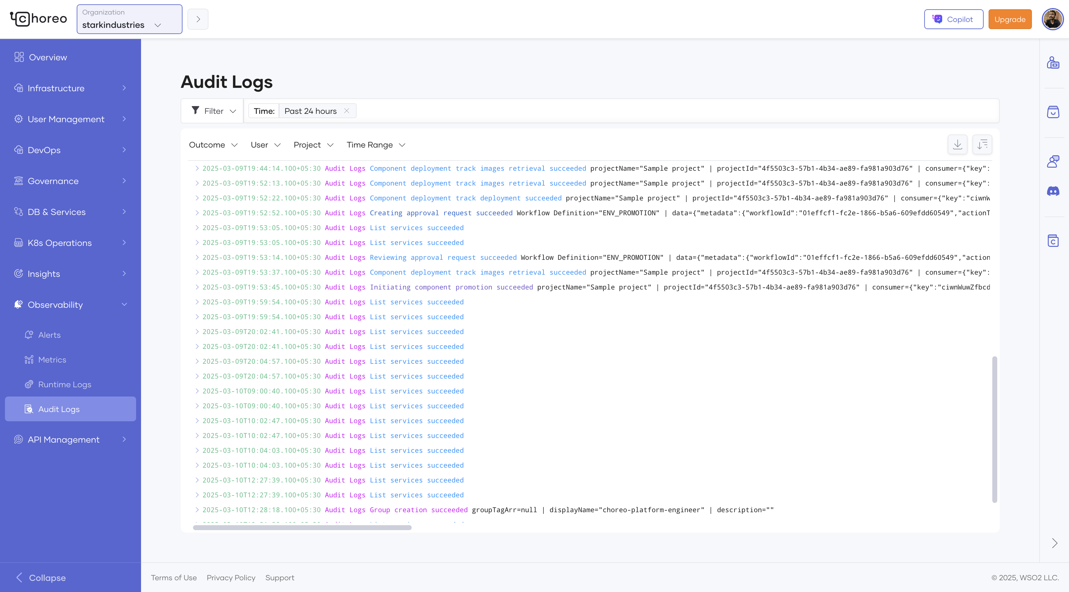 Audit logs